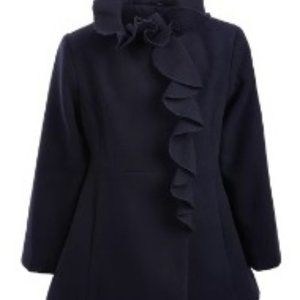 NWT Rothschild Big Girls Ruffle Coat -16